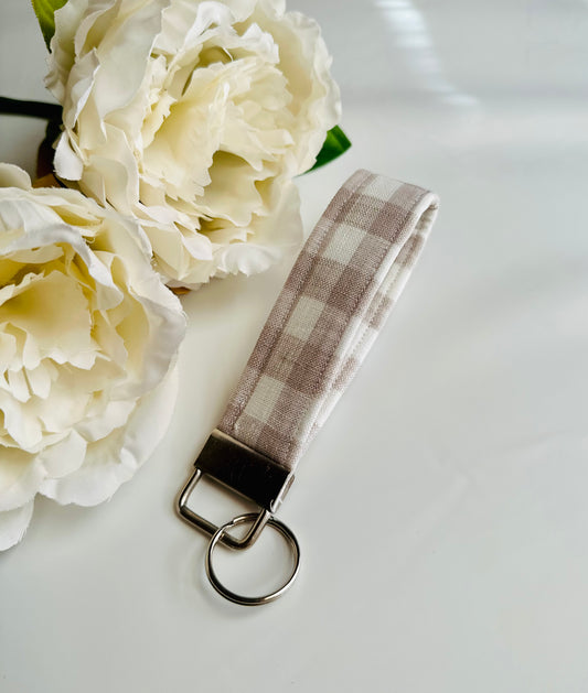 Grey Stripe Keyfob Keychain