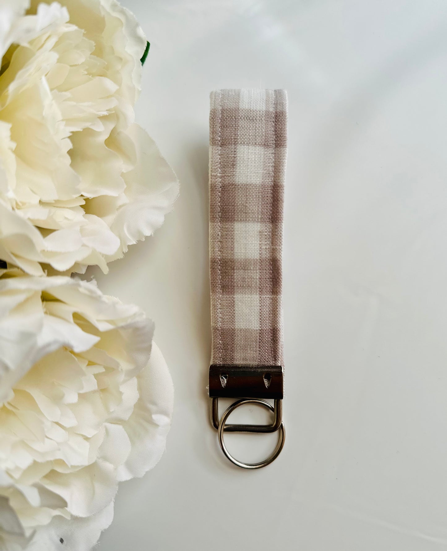 Grey Stripe Keyfob Keychain