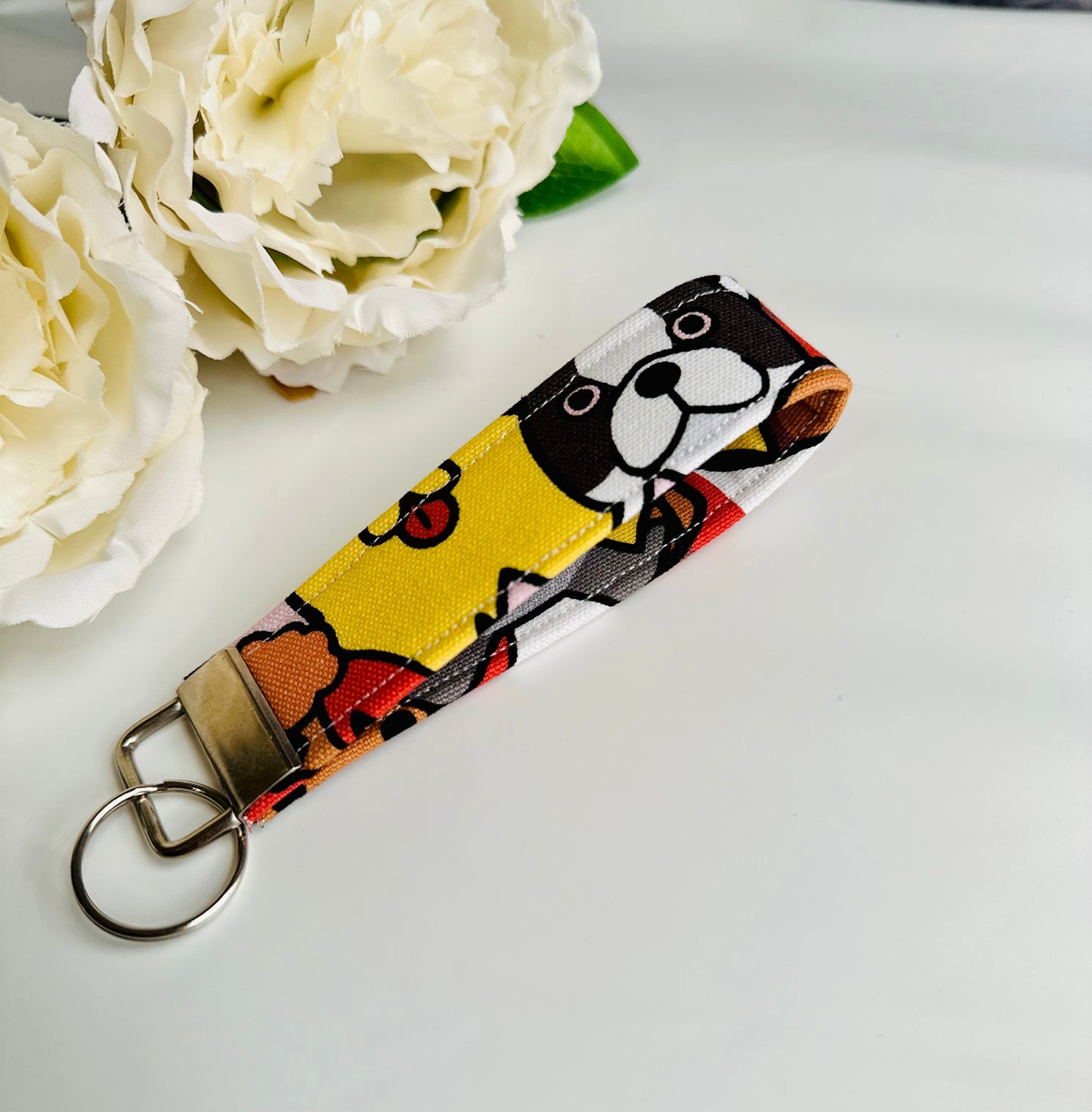 Dog Print Keyfob Keychain