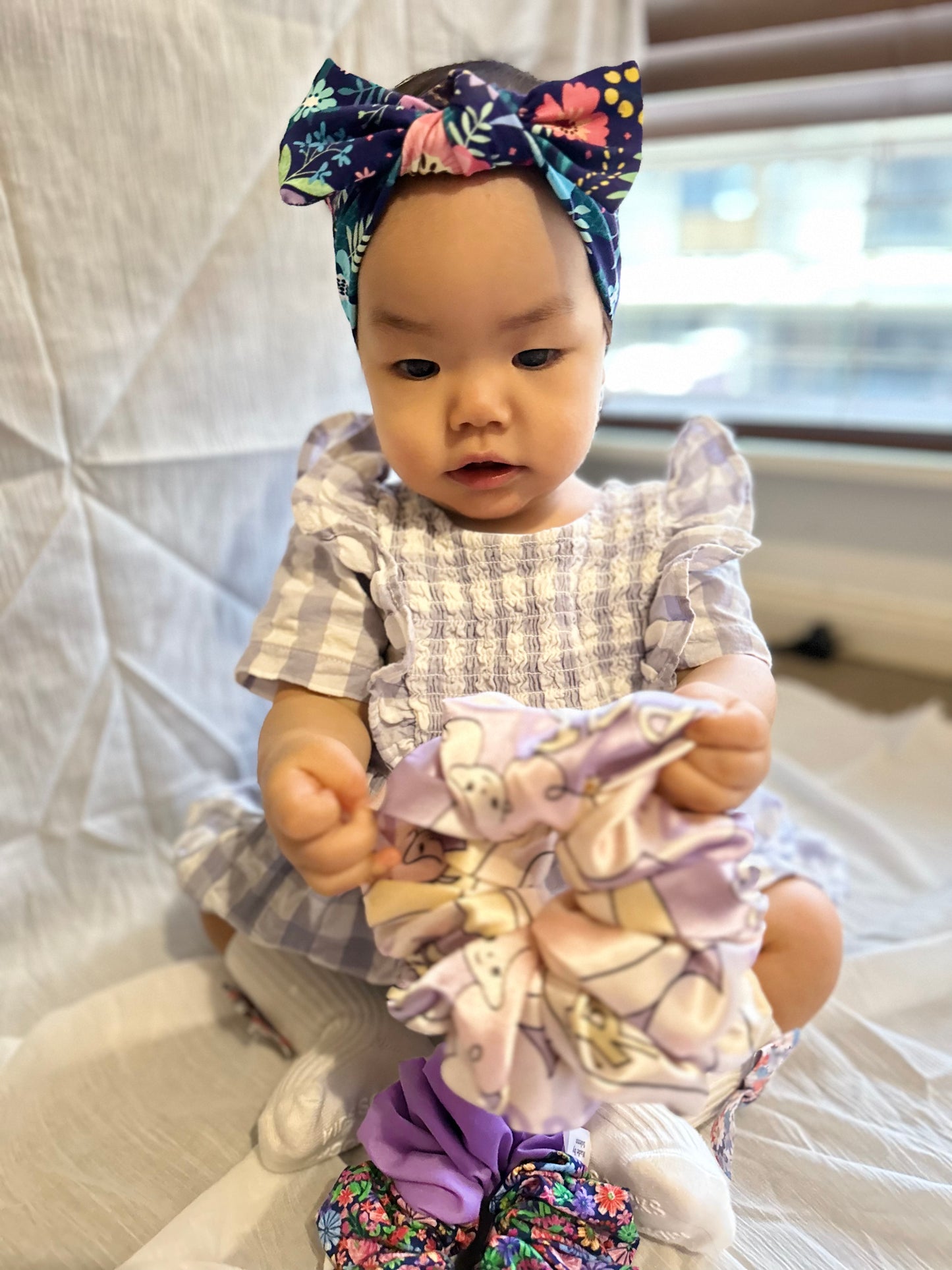 Purple Floral Matching Headband