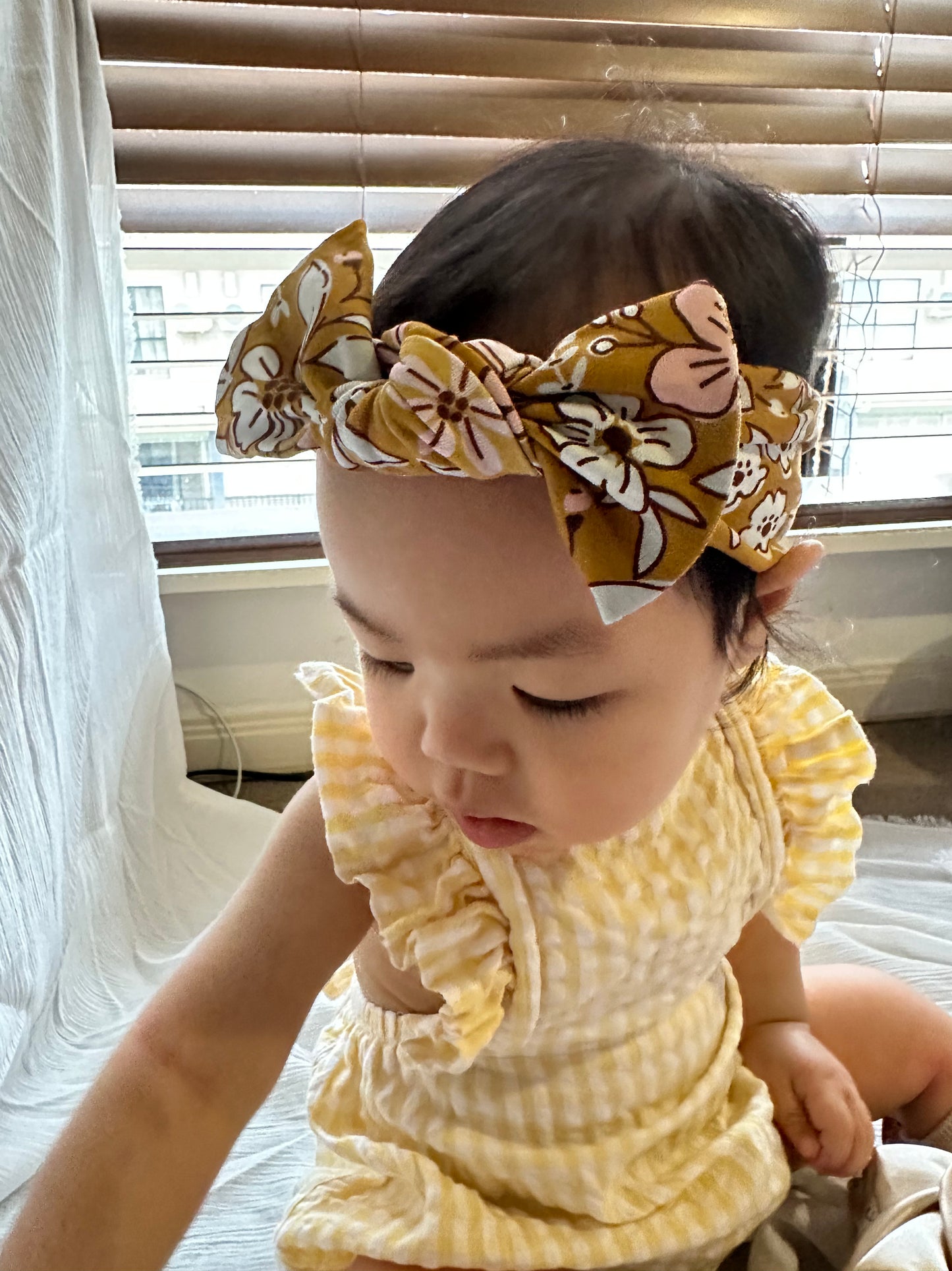 Mustard Floral Matching Headband