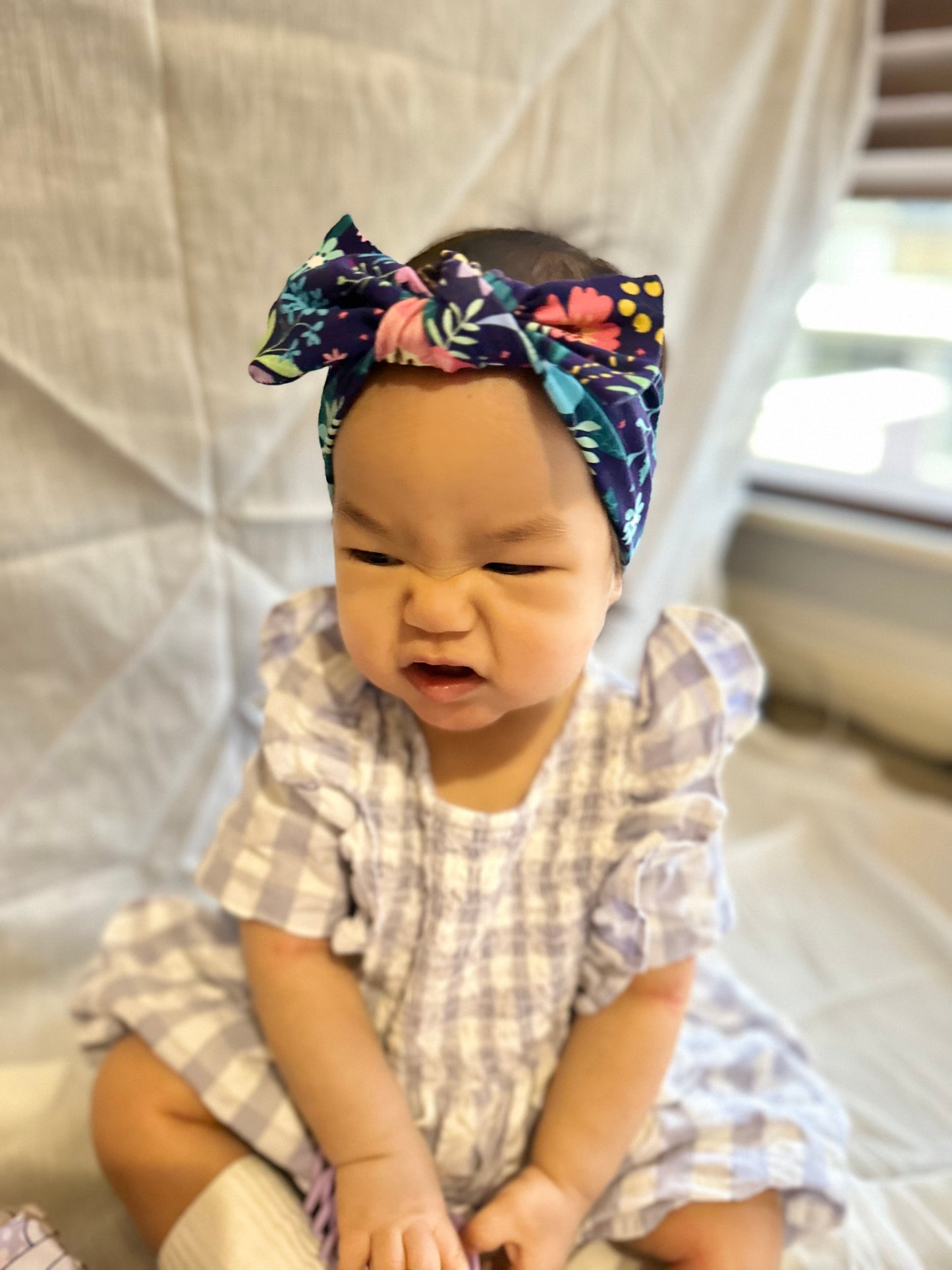 Purple Floral Matching Headband