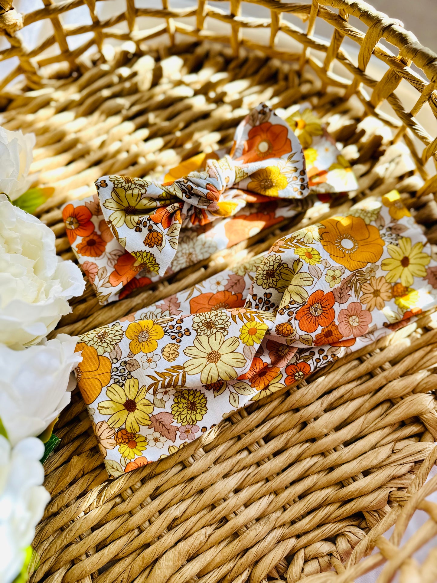 Orange/Yellow Floral Matching Headband