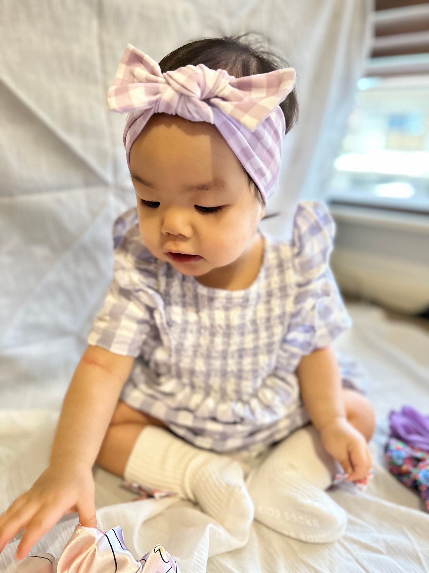 Purple Stripe Matching Headband