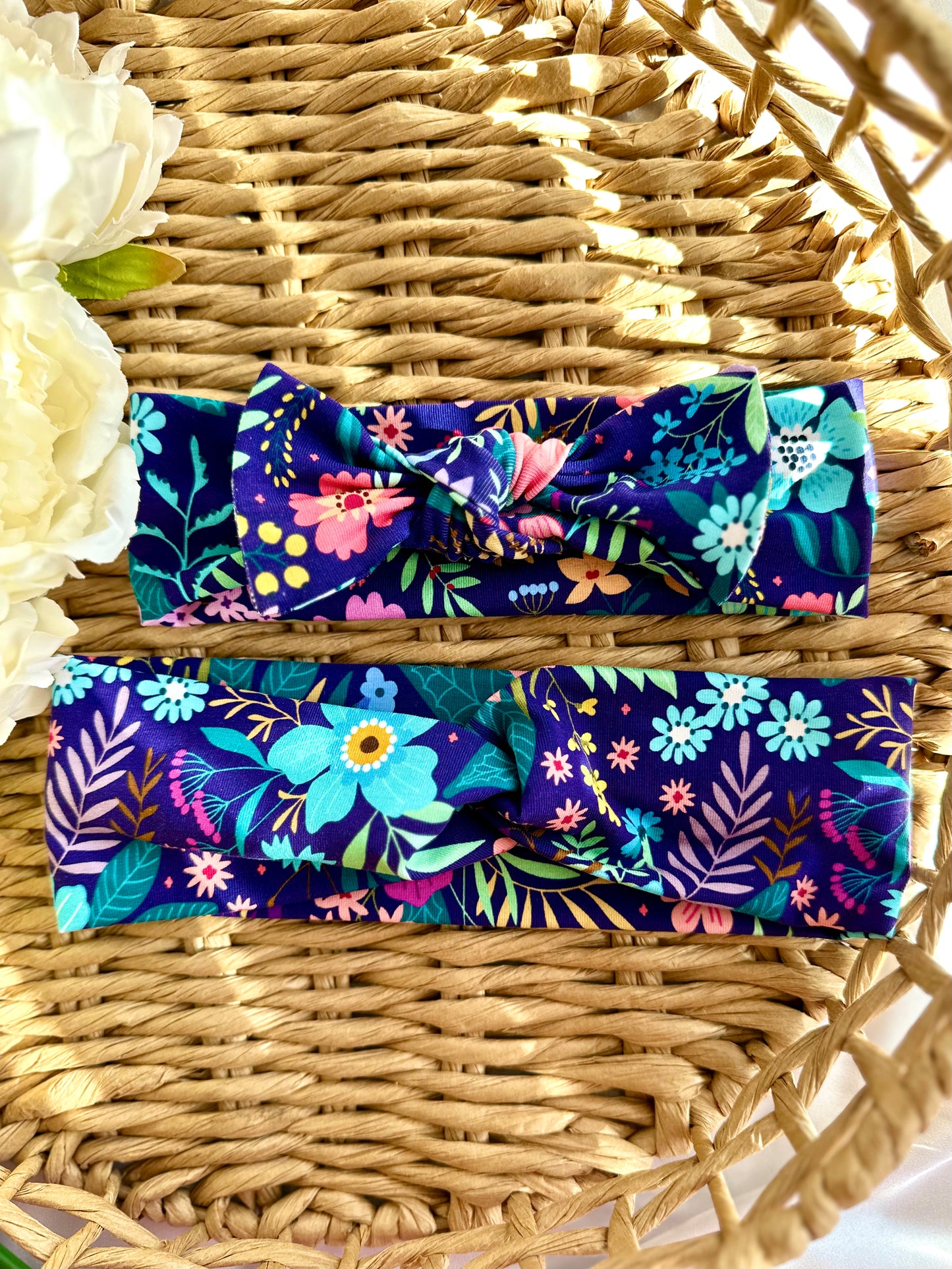 Purple Floral Matching Headband