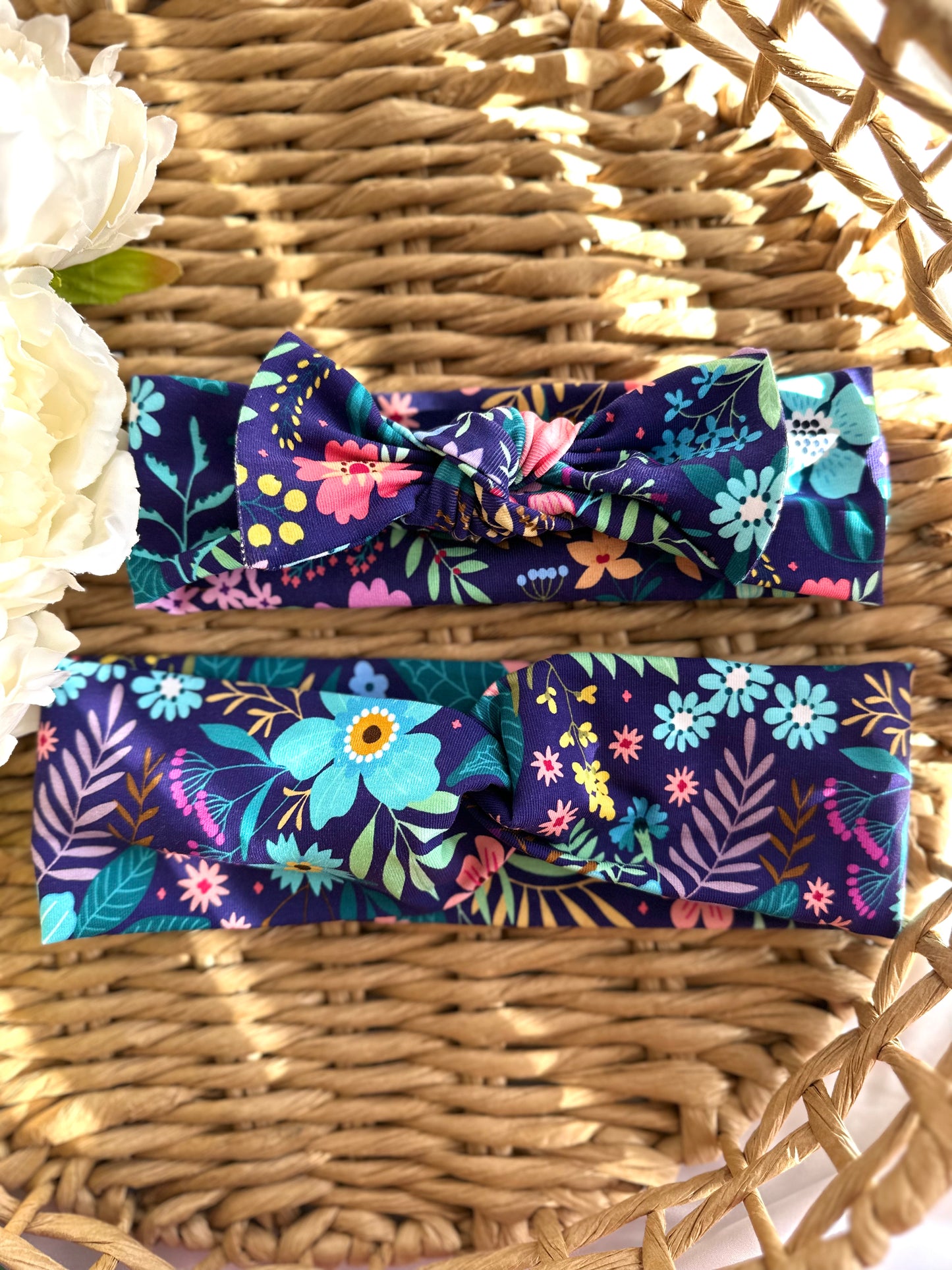 Purple Floral Matching Headband