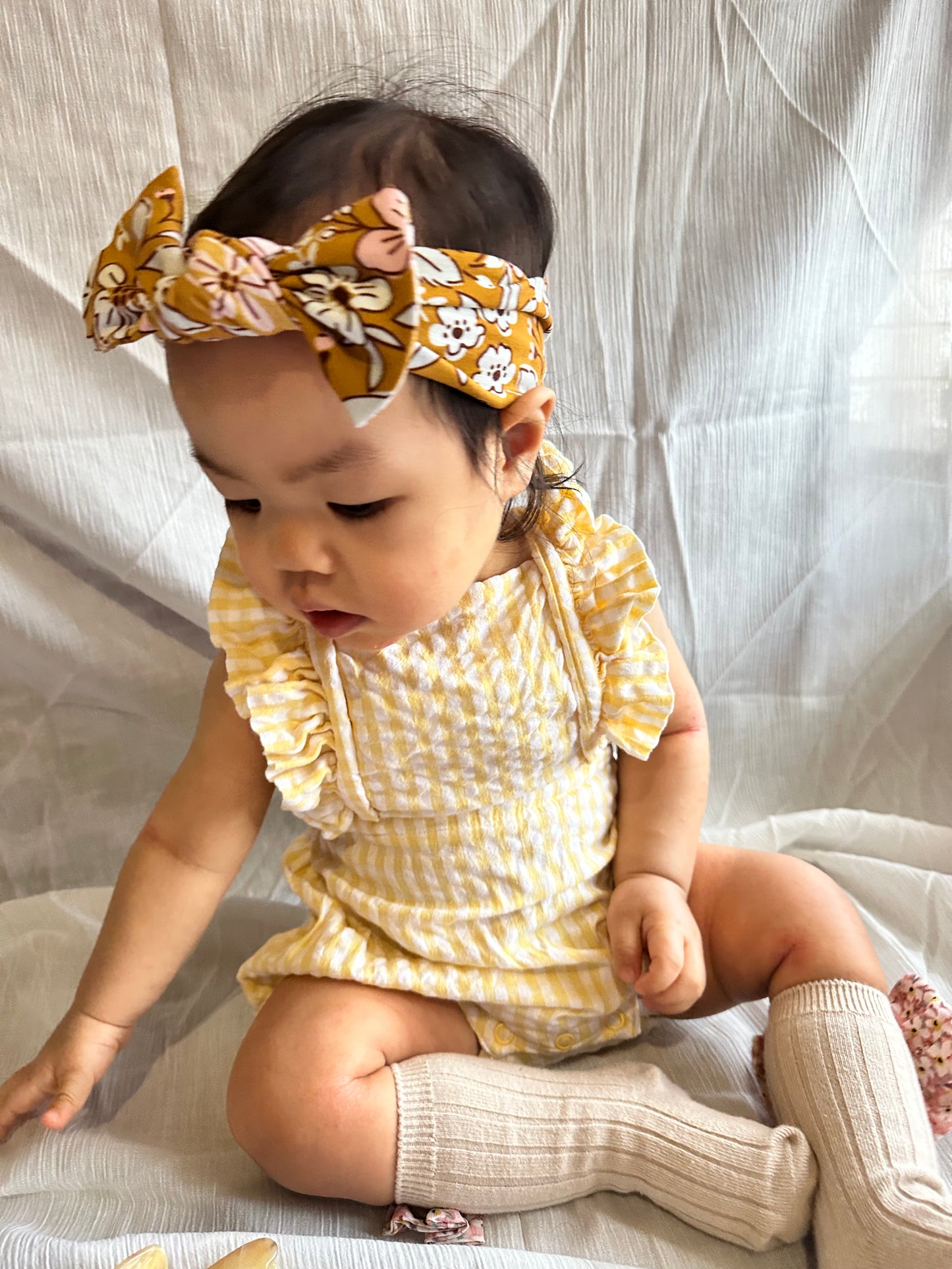 Mustard Floral Matching Headband