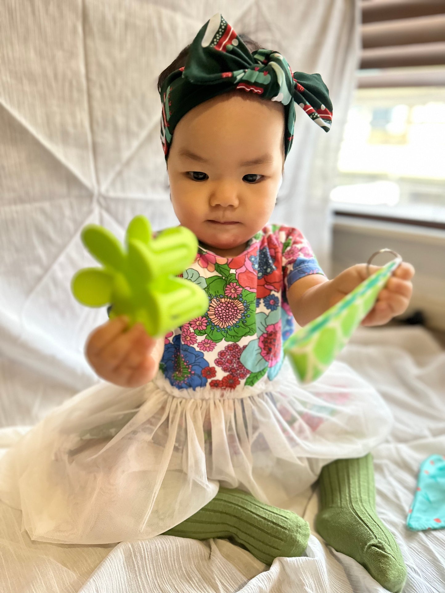 Rainbow/Green Matching Headband