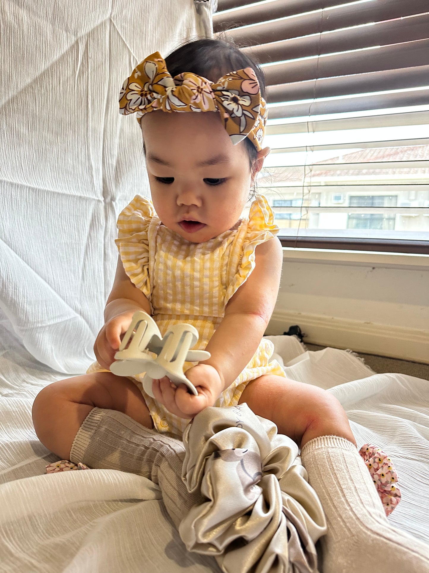 Mustard Floral Matching Headband