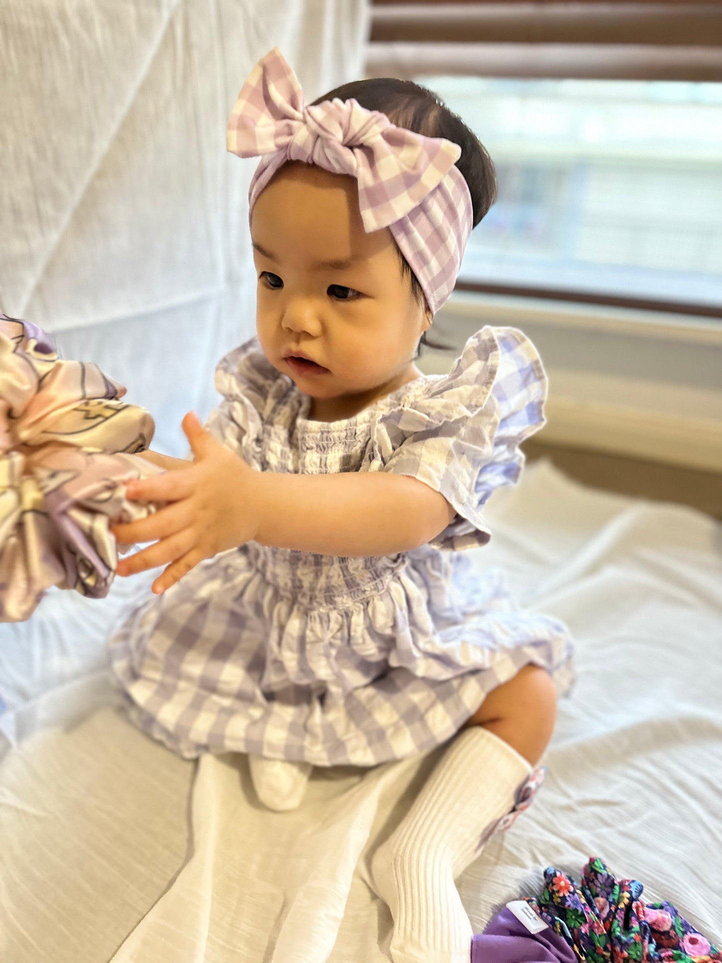 Purple Stripe Matching Headband