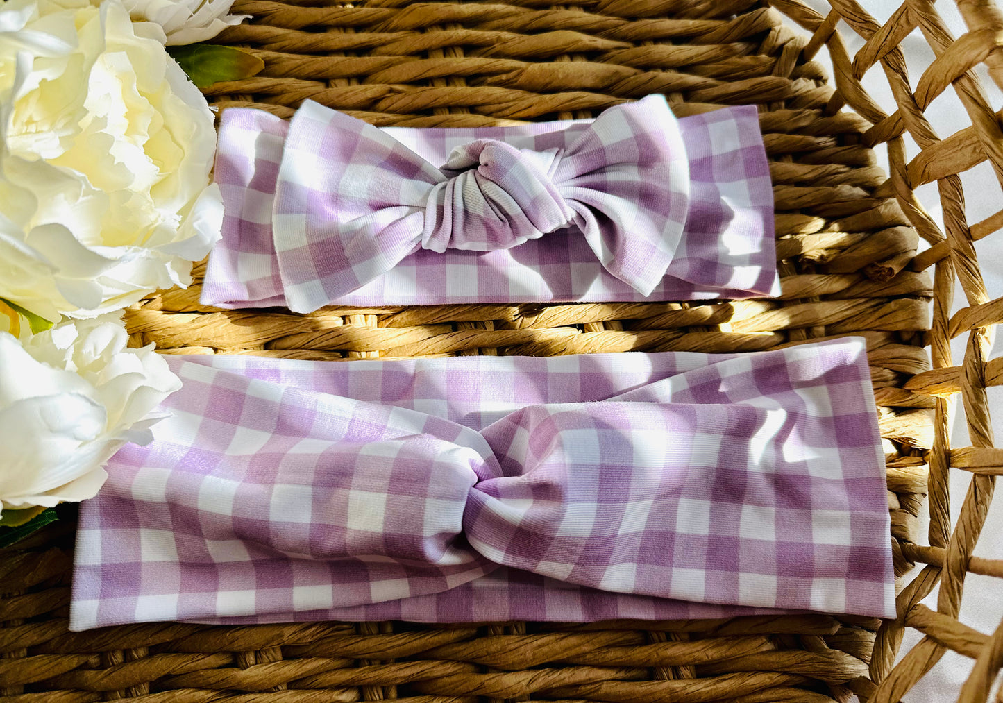 Purple Stripe Matching Headband