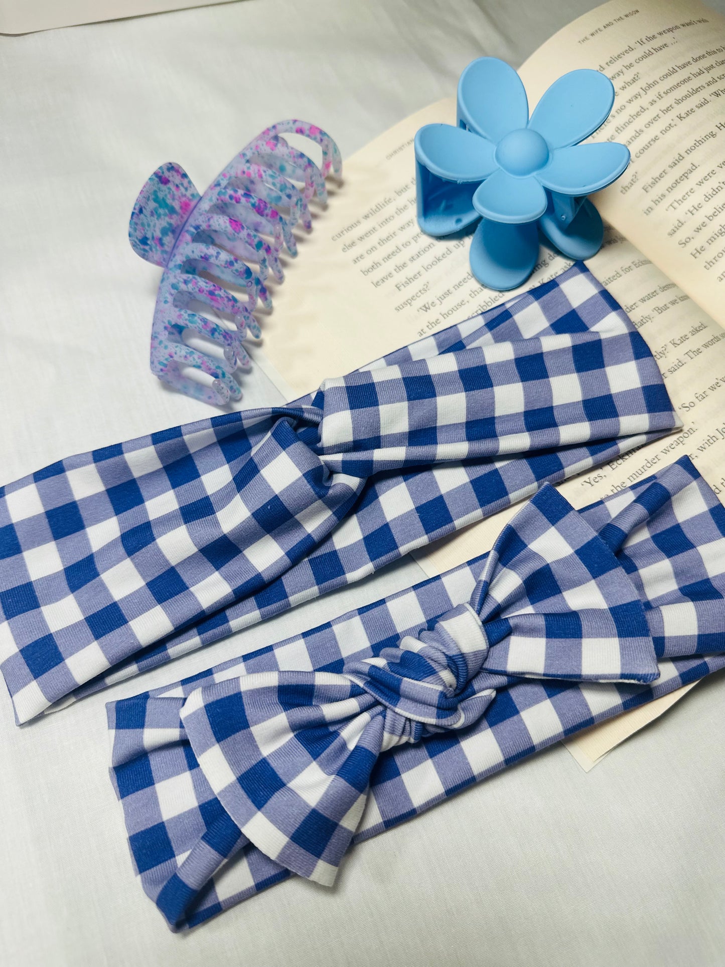 Blue Stripe Matching Headband