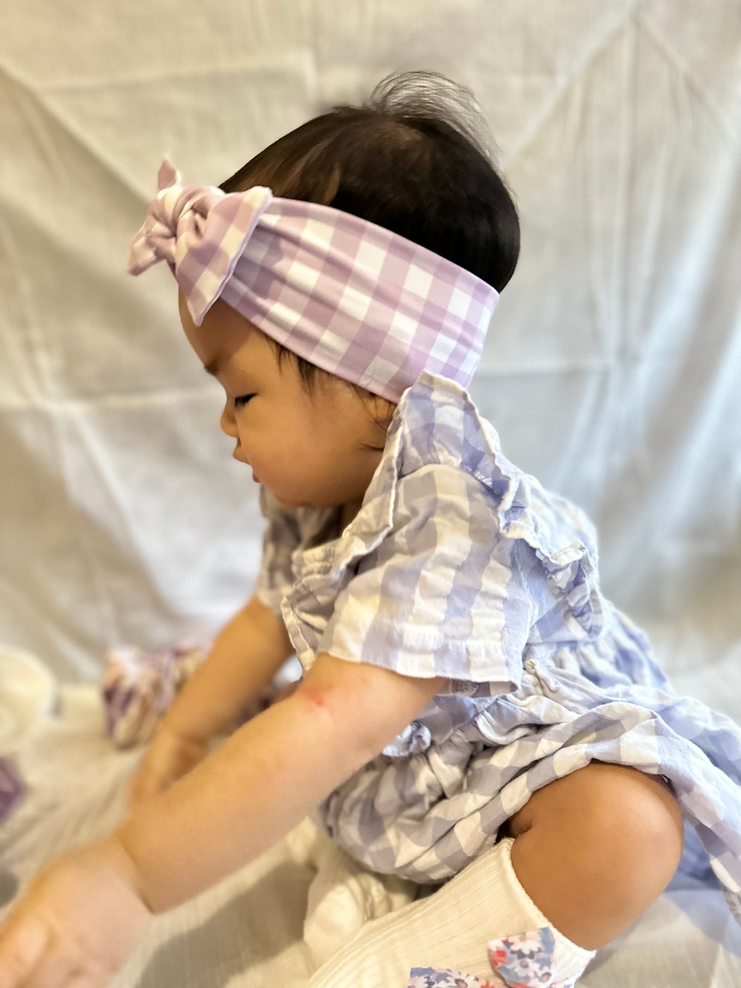 Purple Stripe Matching Headband