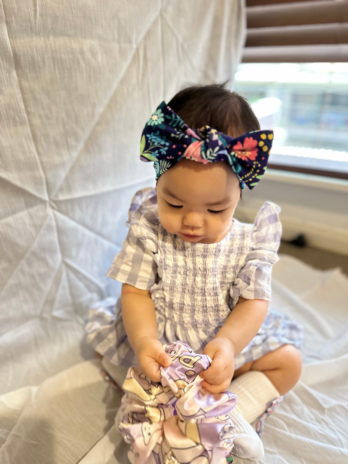 Purple Floral Matching Headband