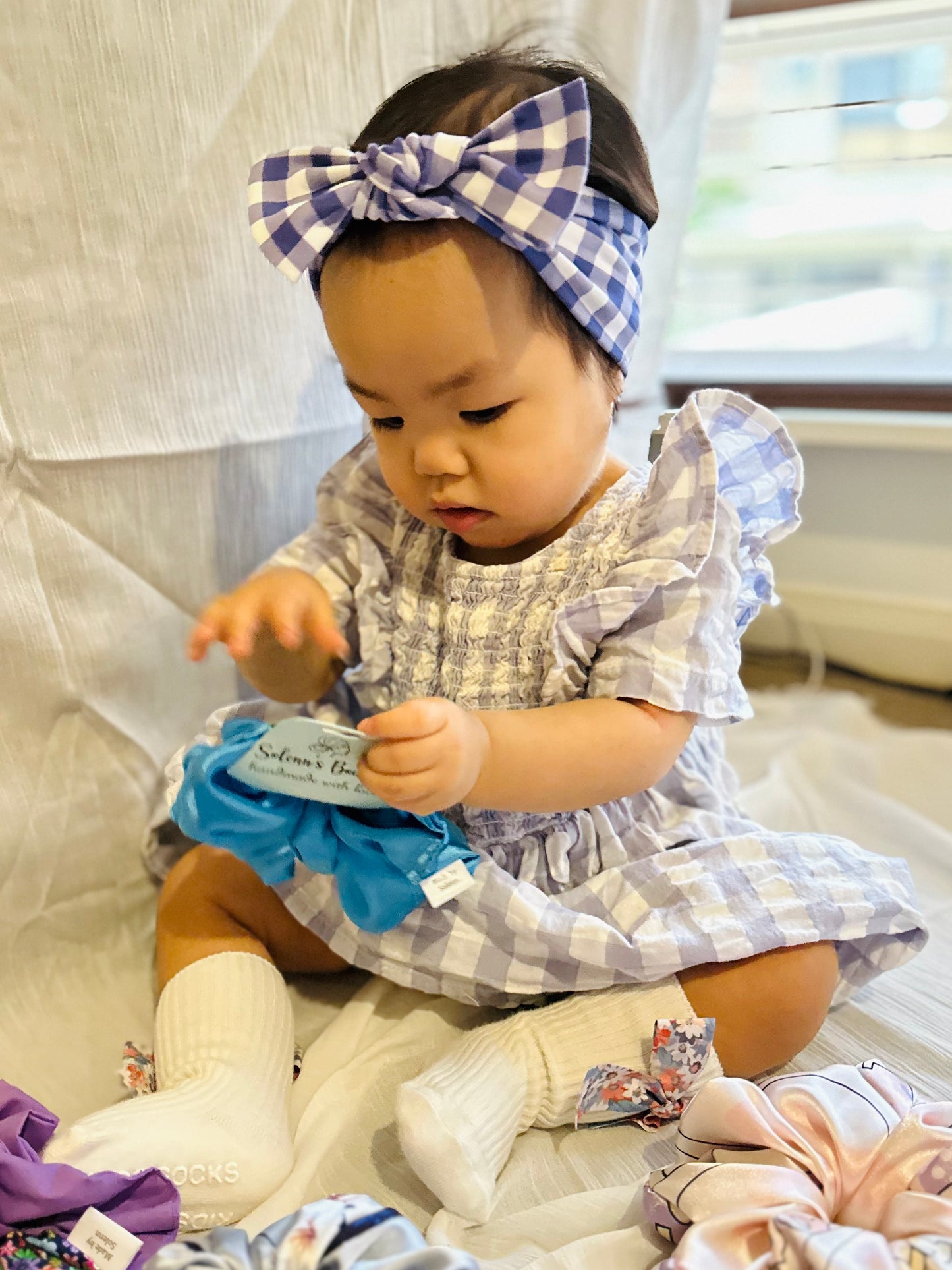 Blue Stripe Matching Headband