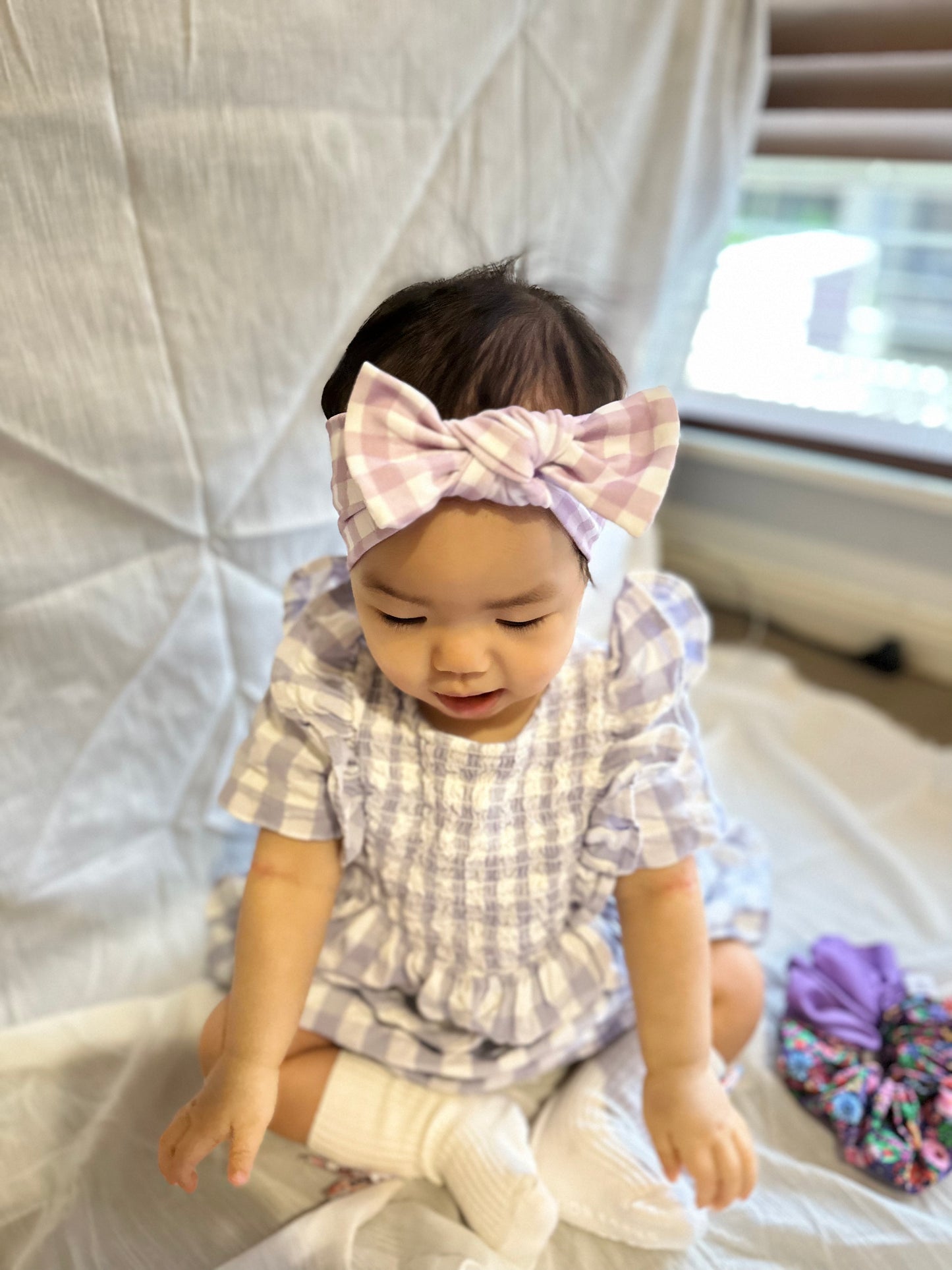 Purple Stripe Matching Headband