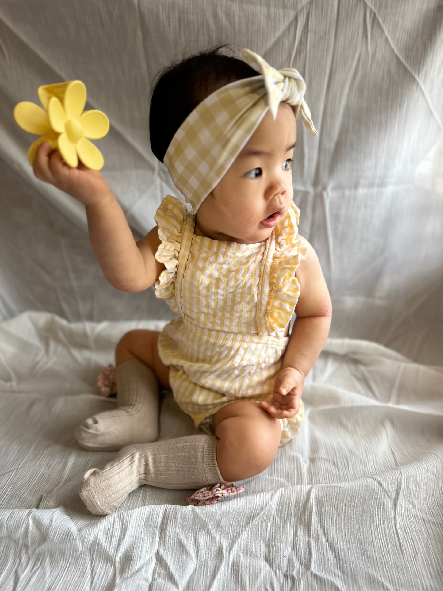 Yellow Stripe Matching Headband