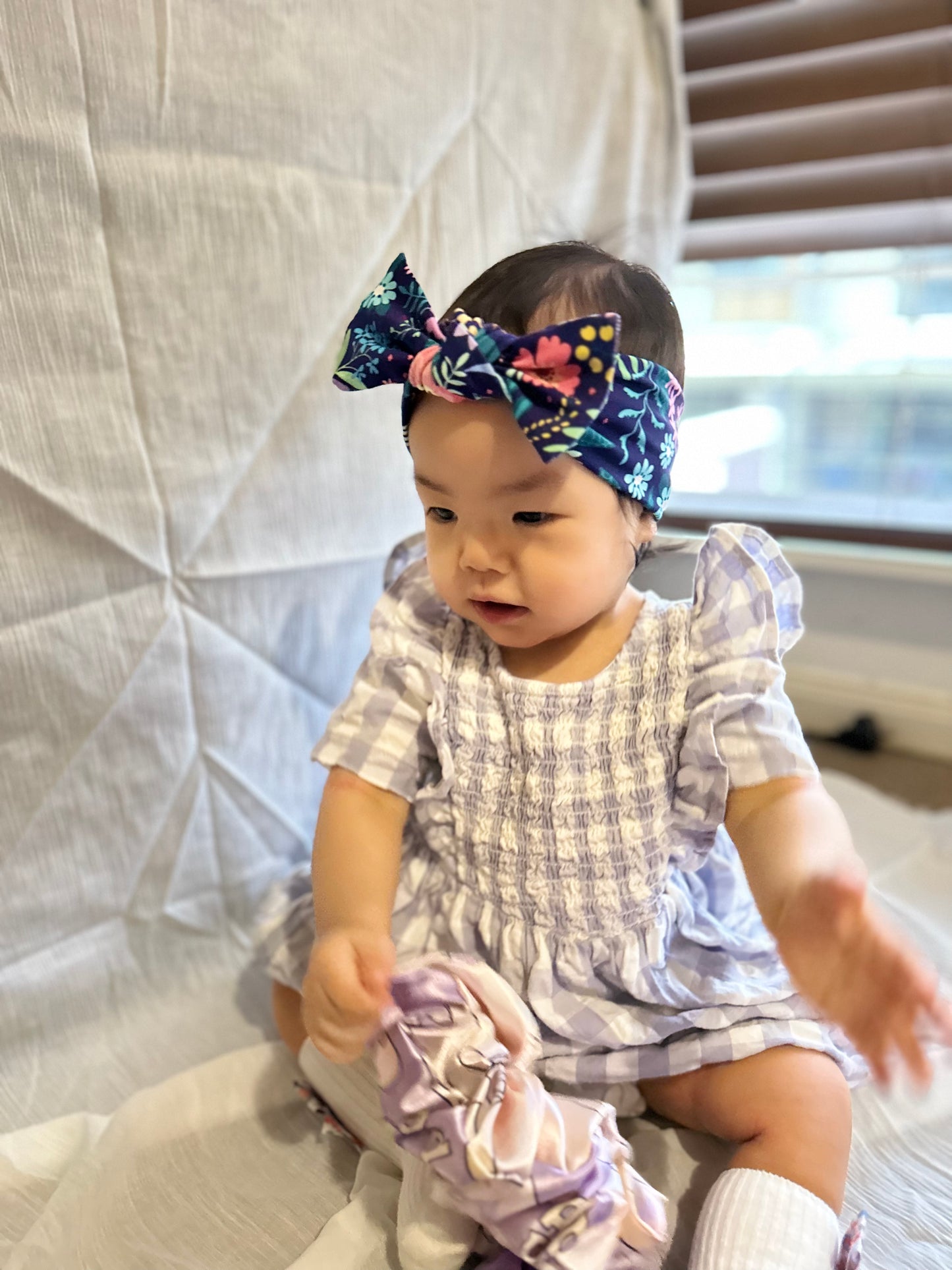 Purple Floral Matching Headband