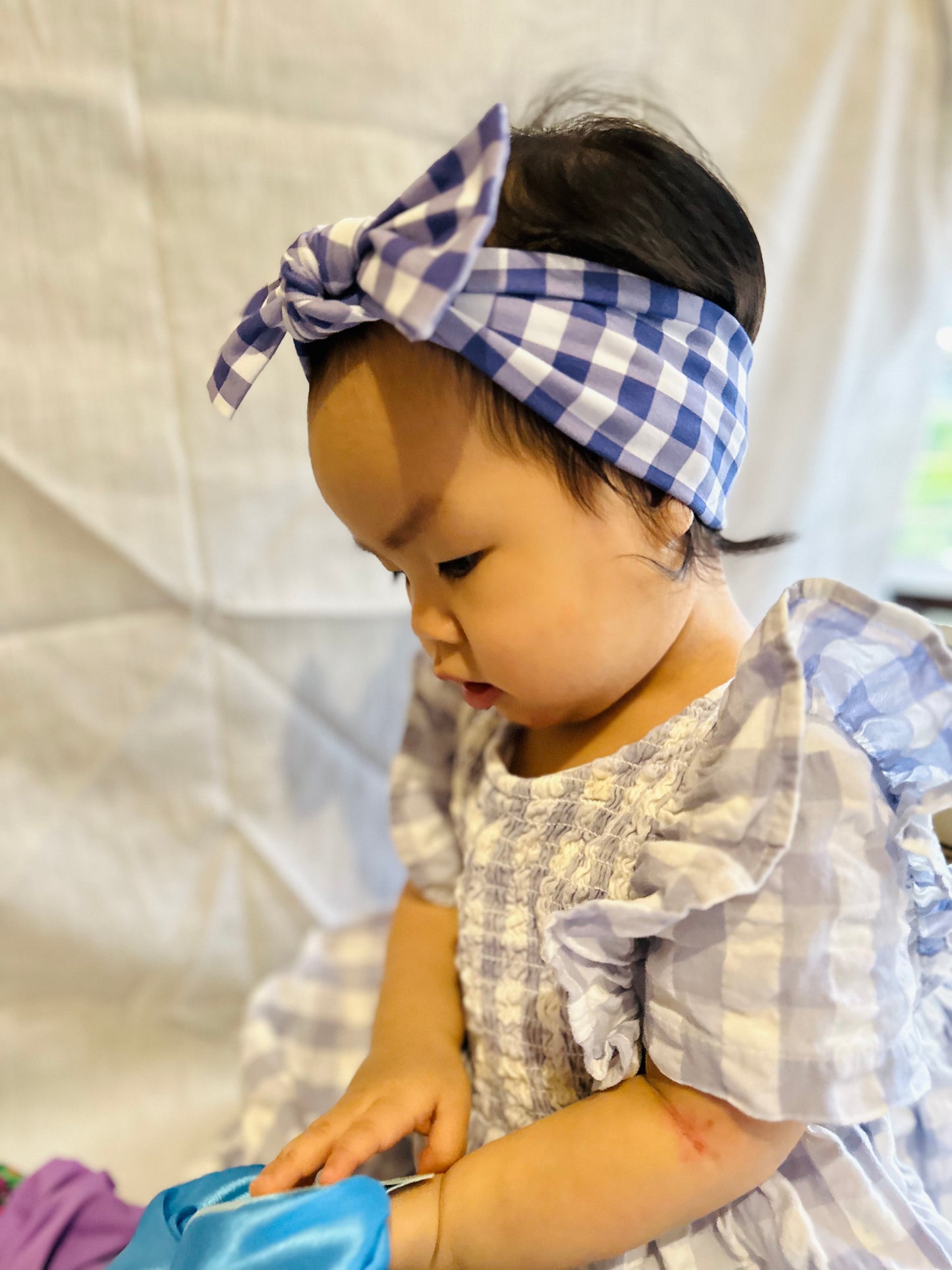 Blue Stripe Matching Headband