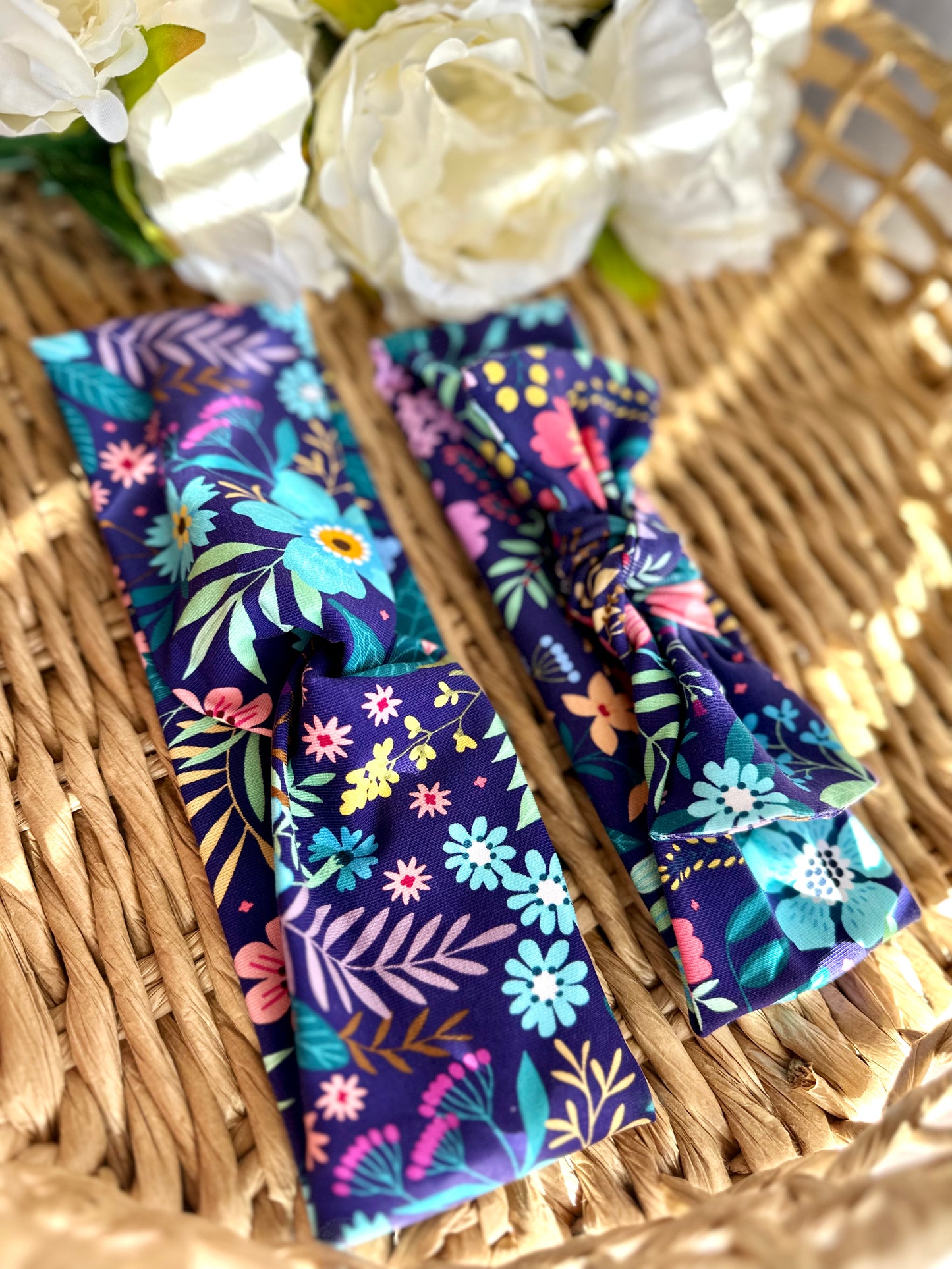 Purple Floral Matching Headband