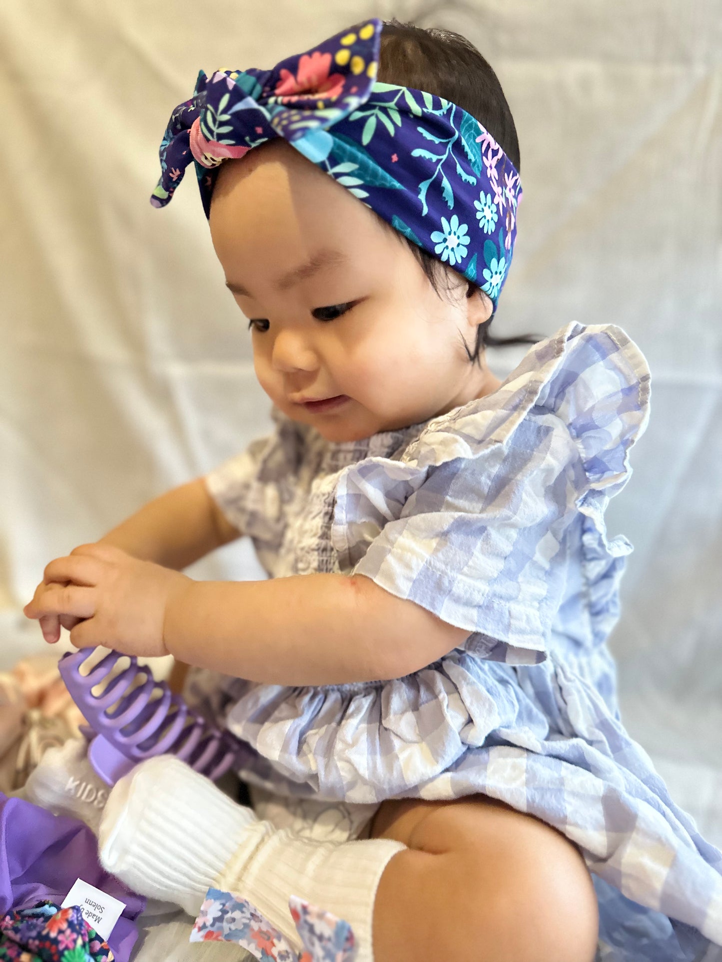 Purple Floral Matching Headband