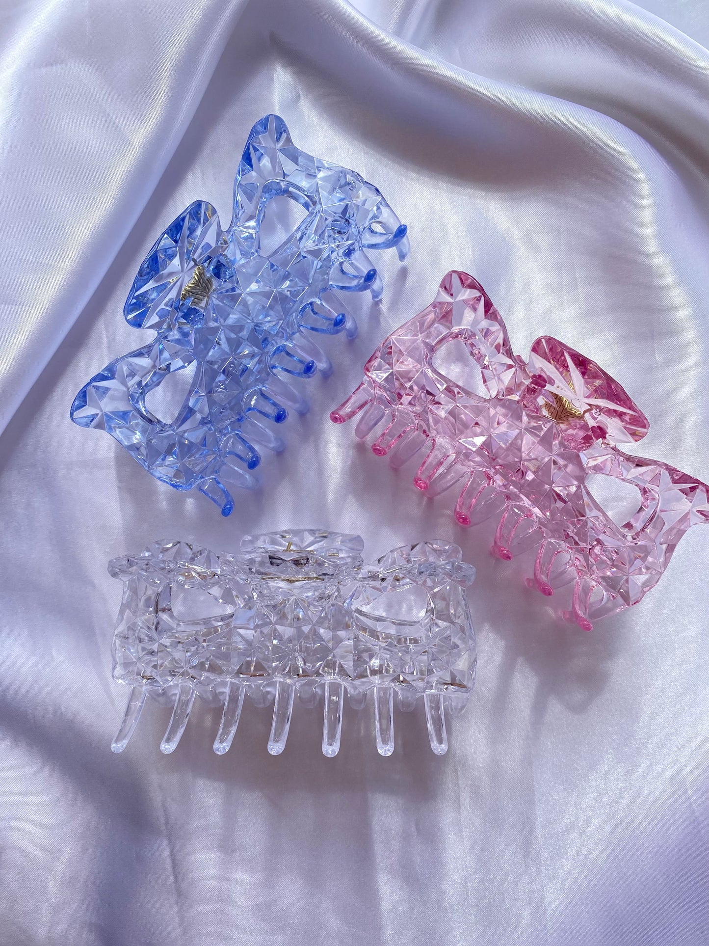 CLEAR ACRYLIC HAIR CLAWS