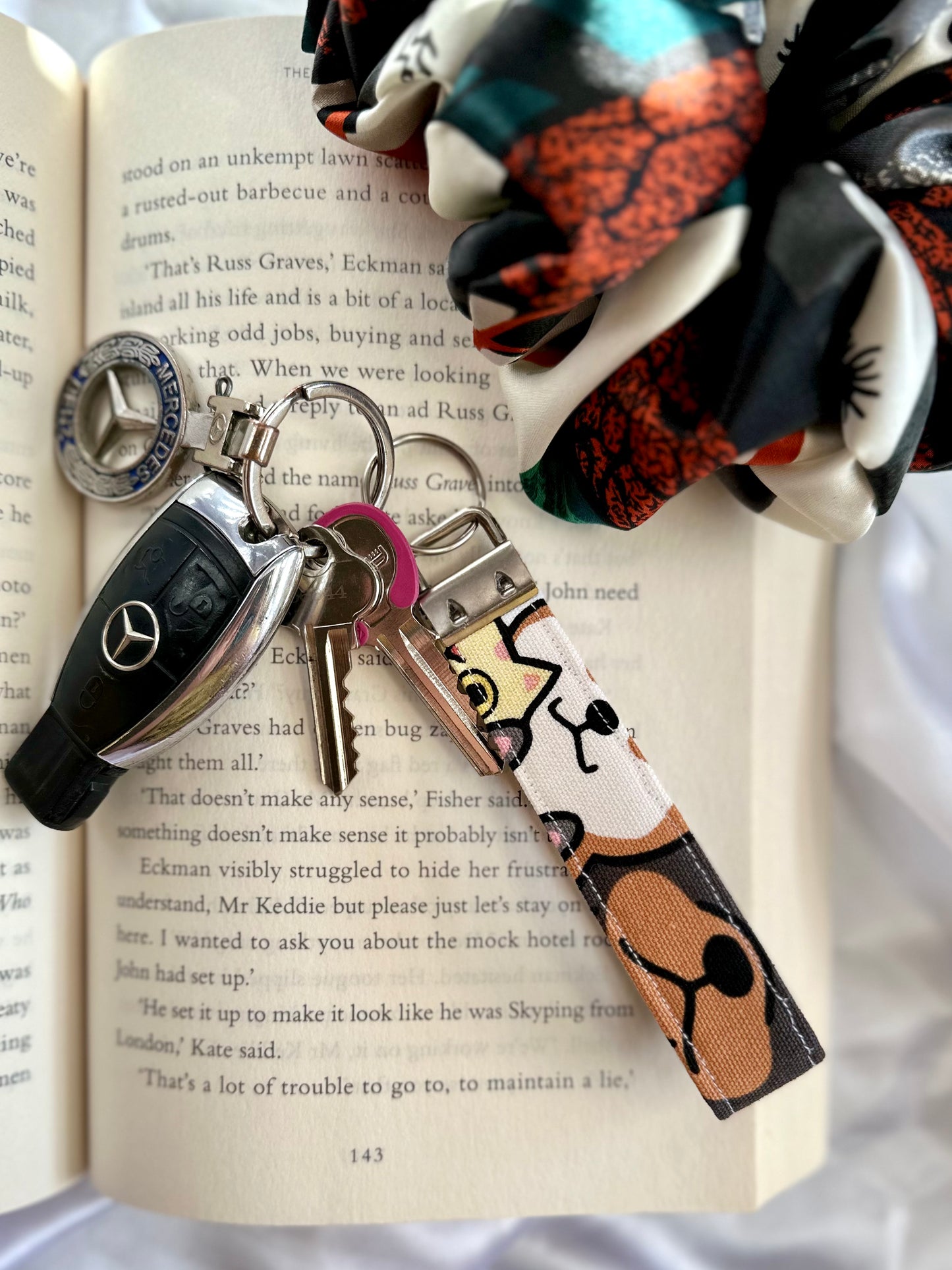 Dog Print Keyfob Keychain