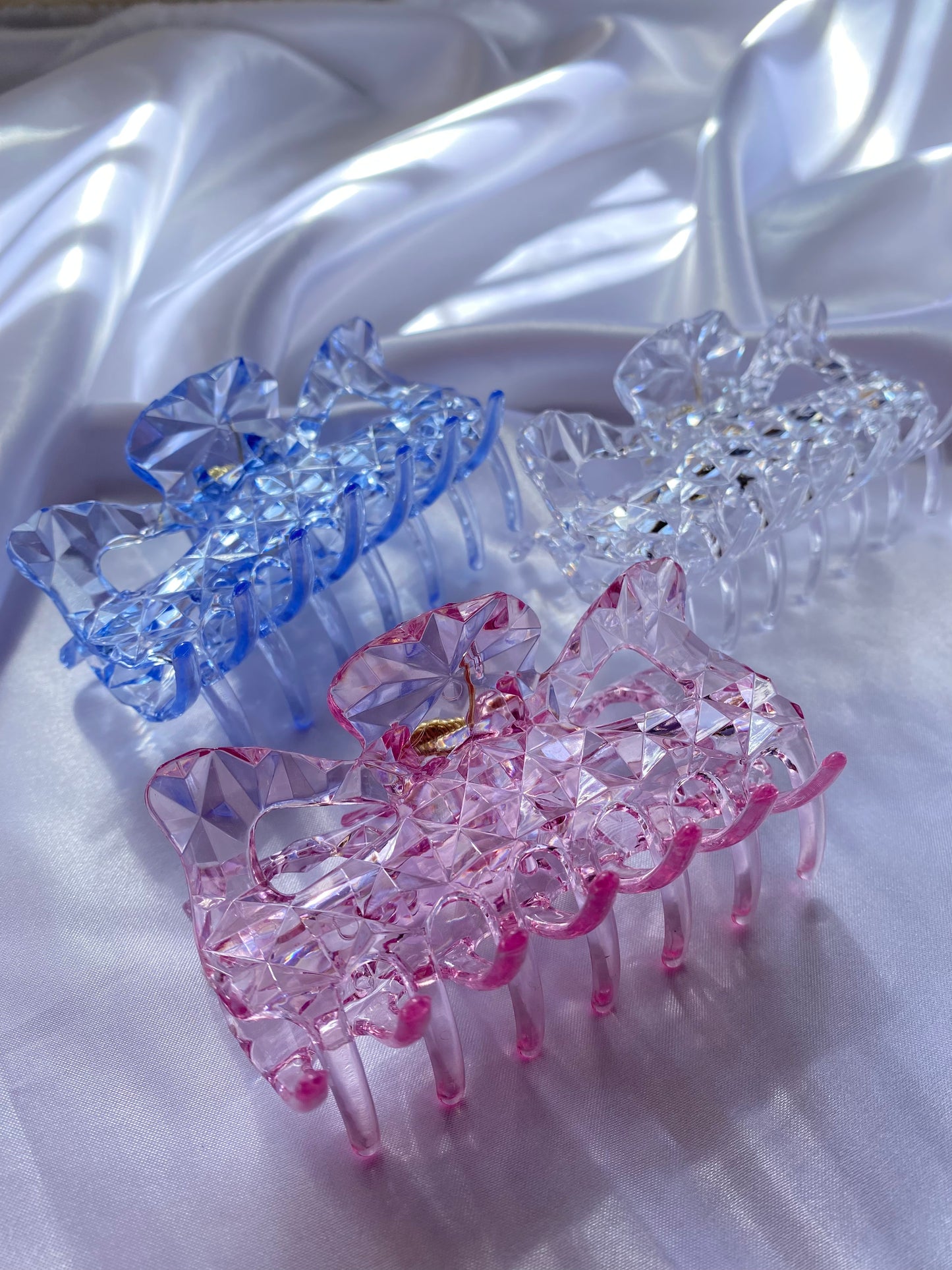 CLEAR ACRYLIC HAIR CLAWS