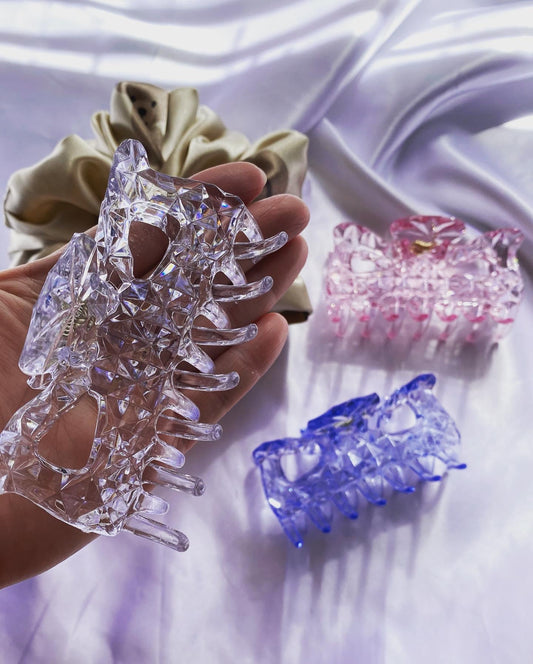 CLEAR ACRYLIC HAIR CLAWS